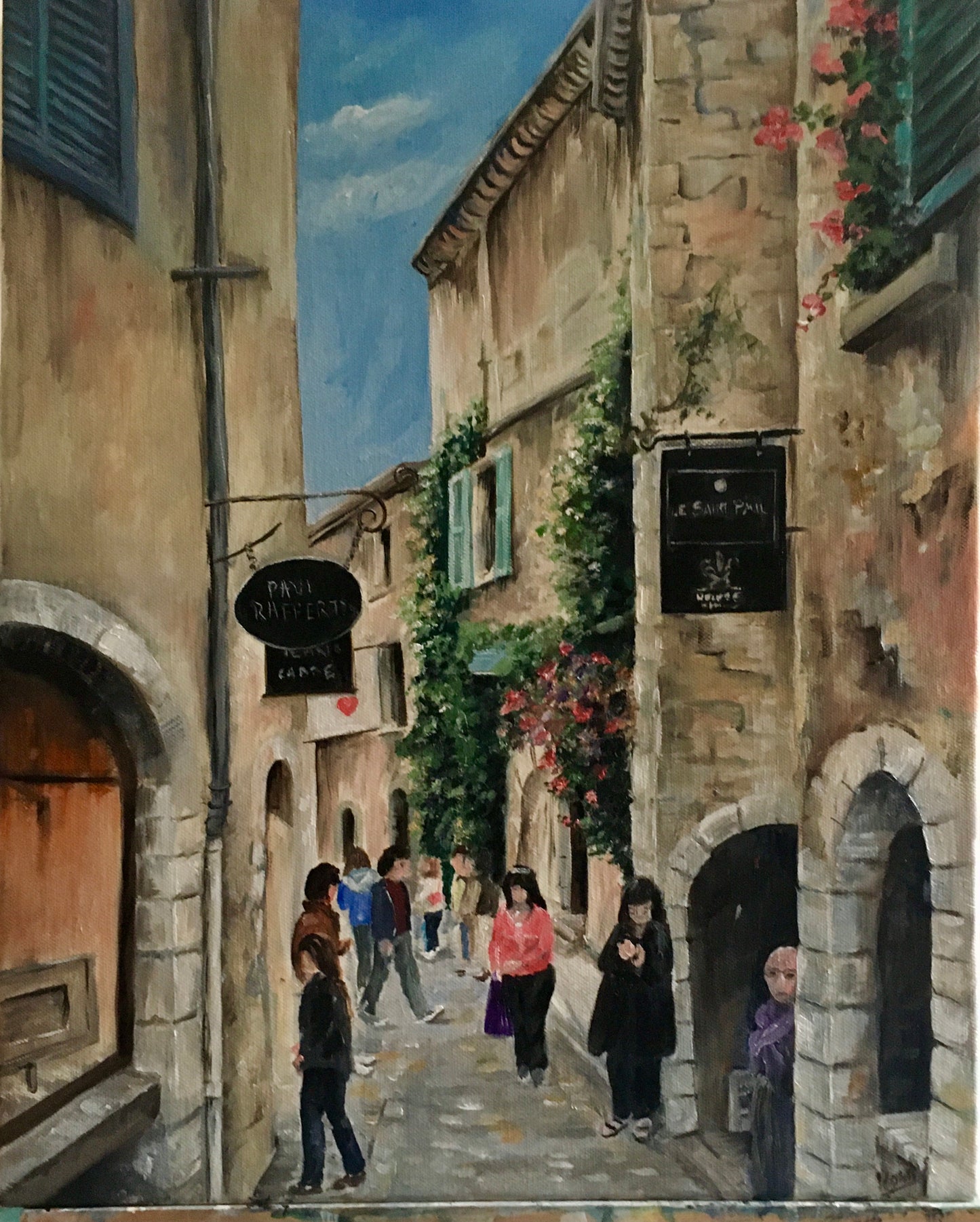 Lizzy Swallow: Saint Paul De Vence Original Painting 16 x 20