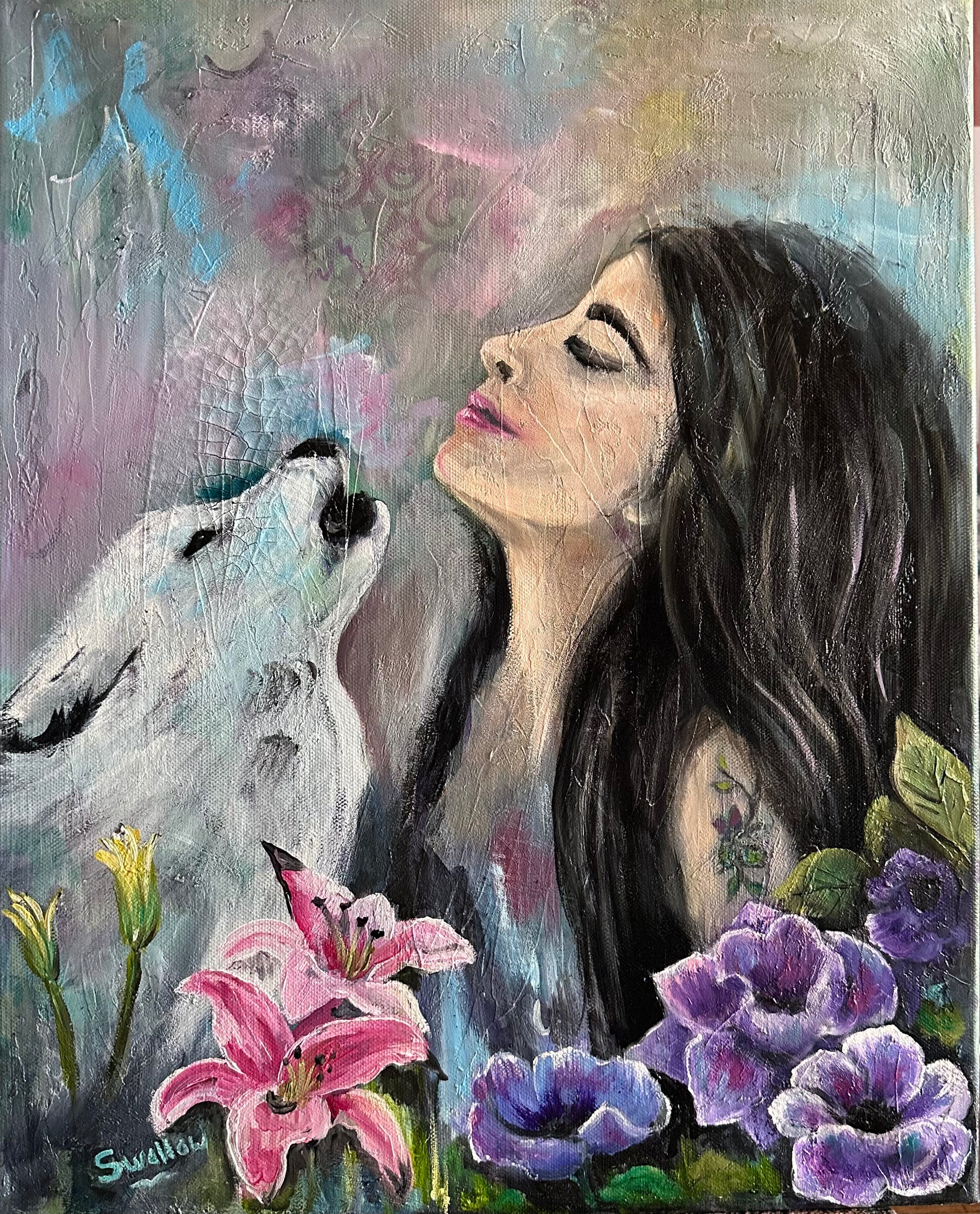 Lizzy Swallow: Feel The Freedom Original Painting 16 x 20 Artwork