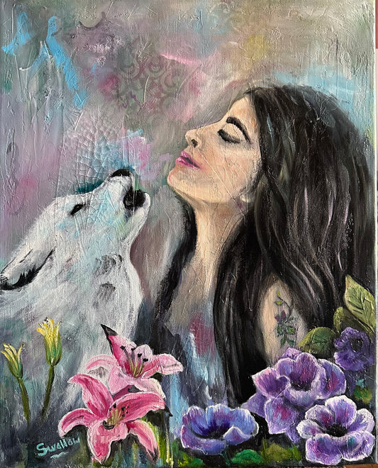 Lizzy Swallow: Feel The Freedom Original Painting 16 x 20 Artwork