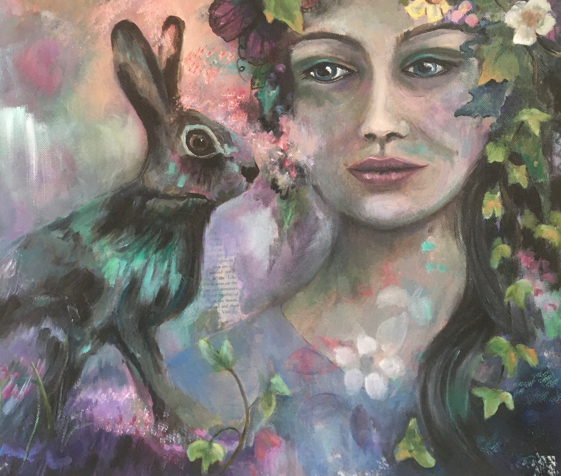 Lizzy Swallow: Freedom in Nature Original Painting 20 x 28 Upper Half