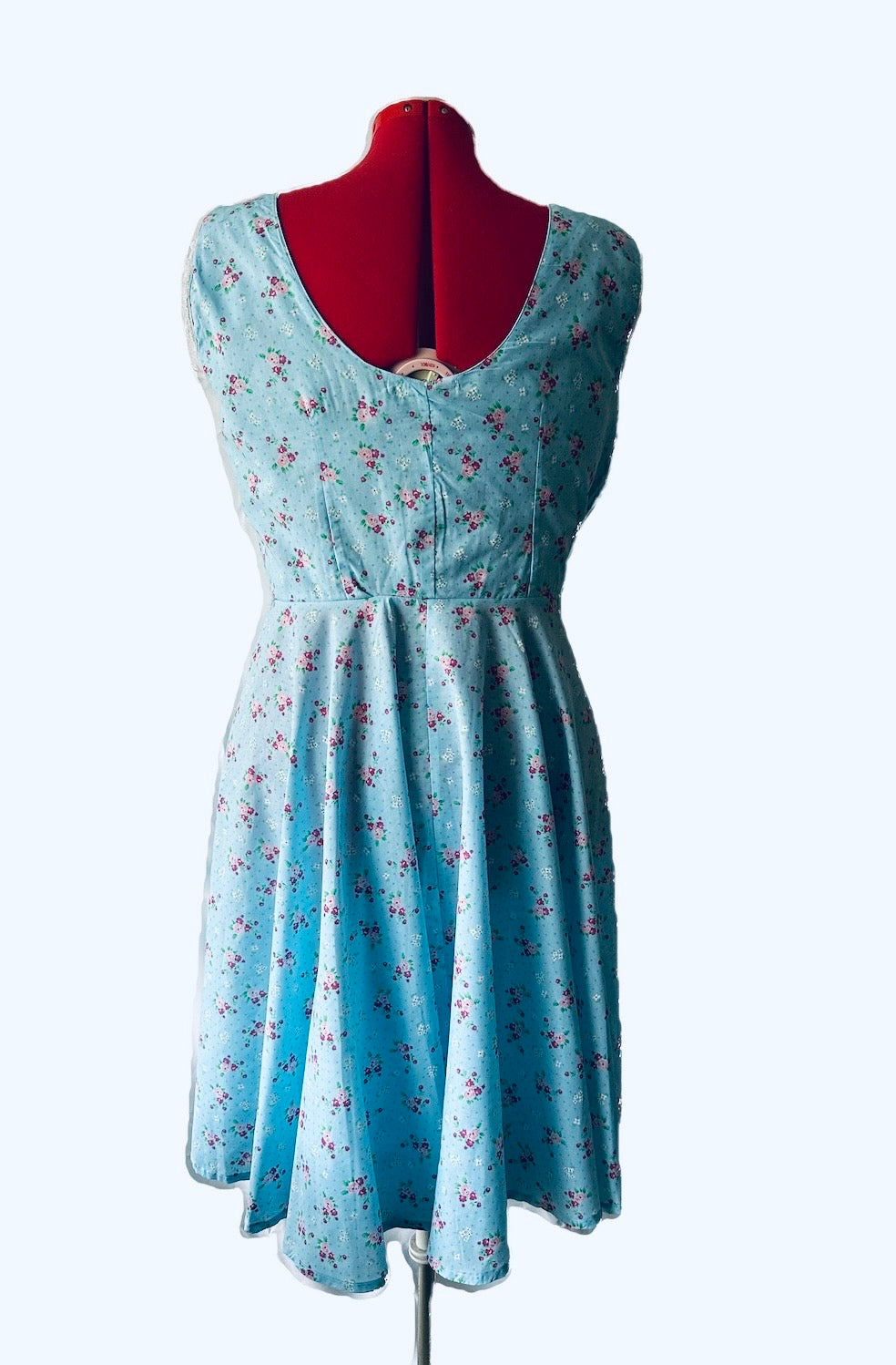 Lizzy Swallow Ladies Handmade Vintage Style Tea Dress size 18 Back