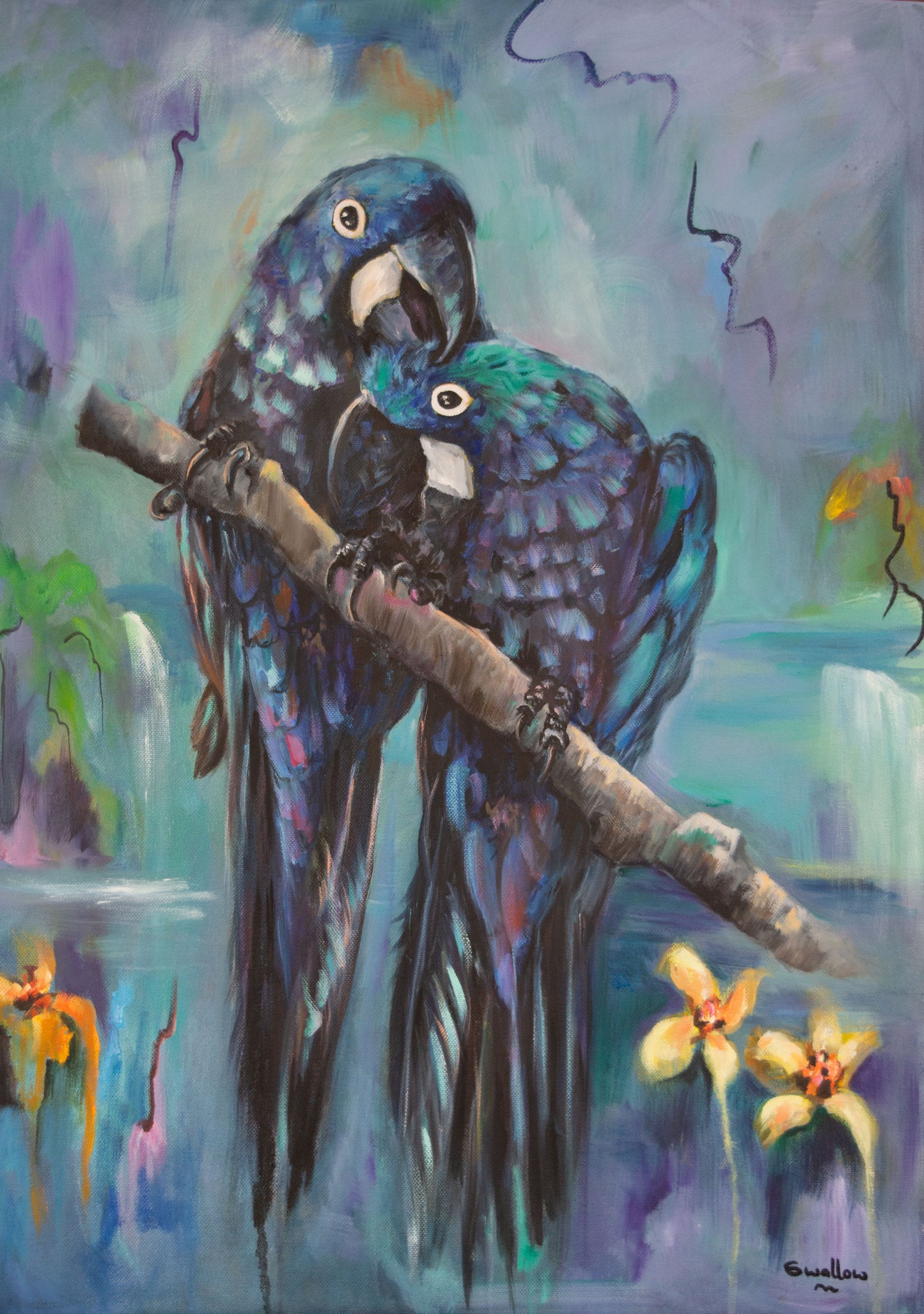 Lizzy Swallow: My Beloved Original Painting 20 x 28