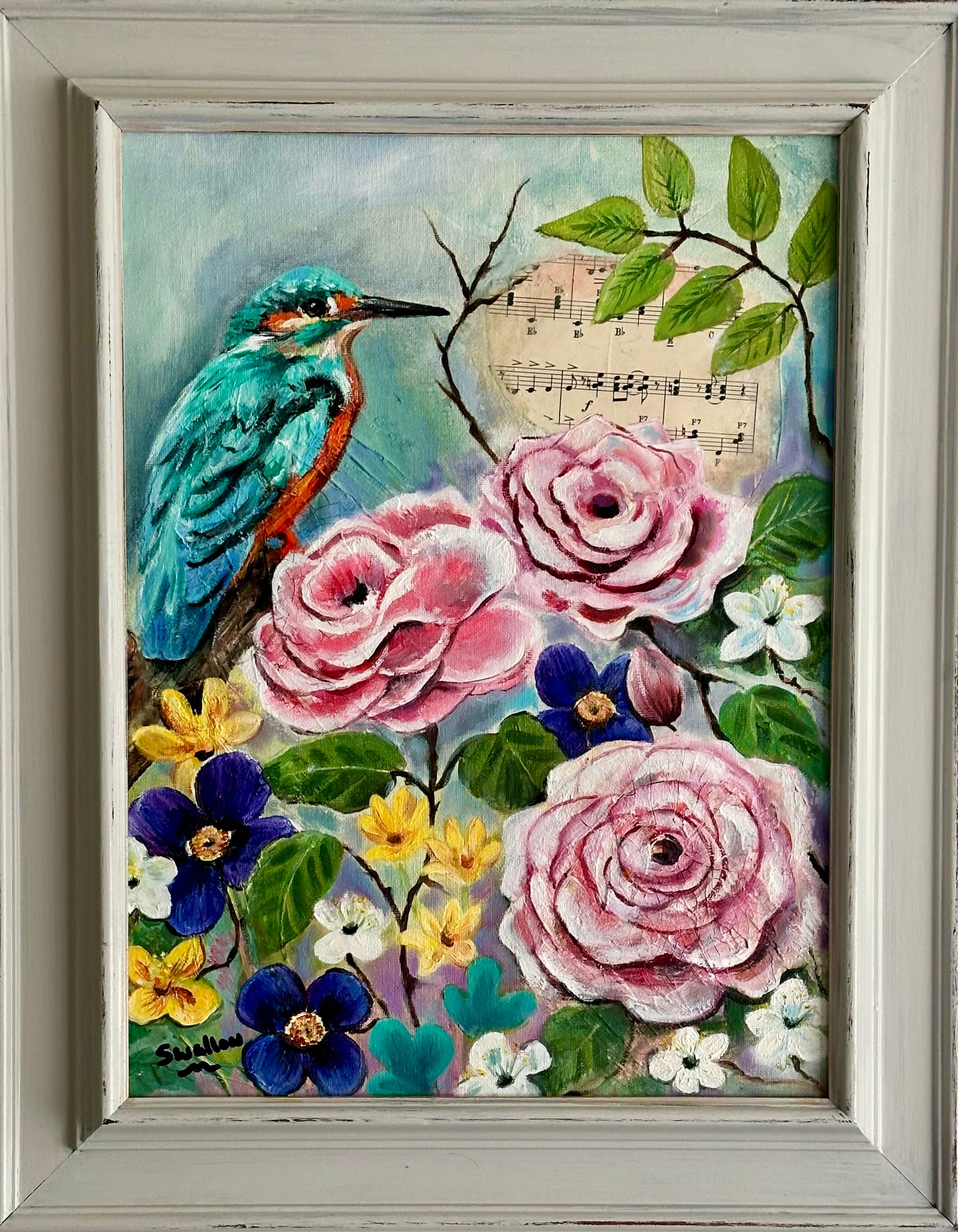 Lizzy Swallow: Summer Birdsong Original Painting 12 x 16