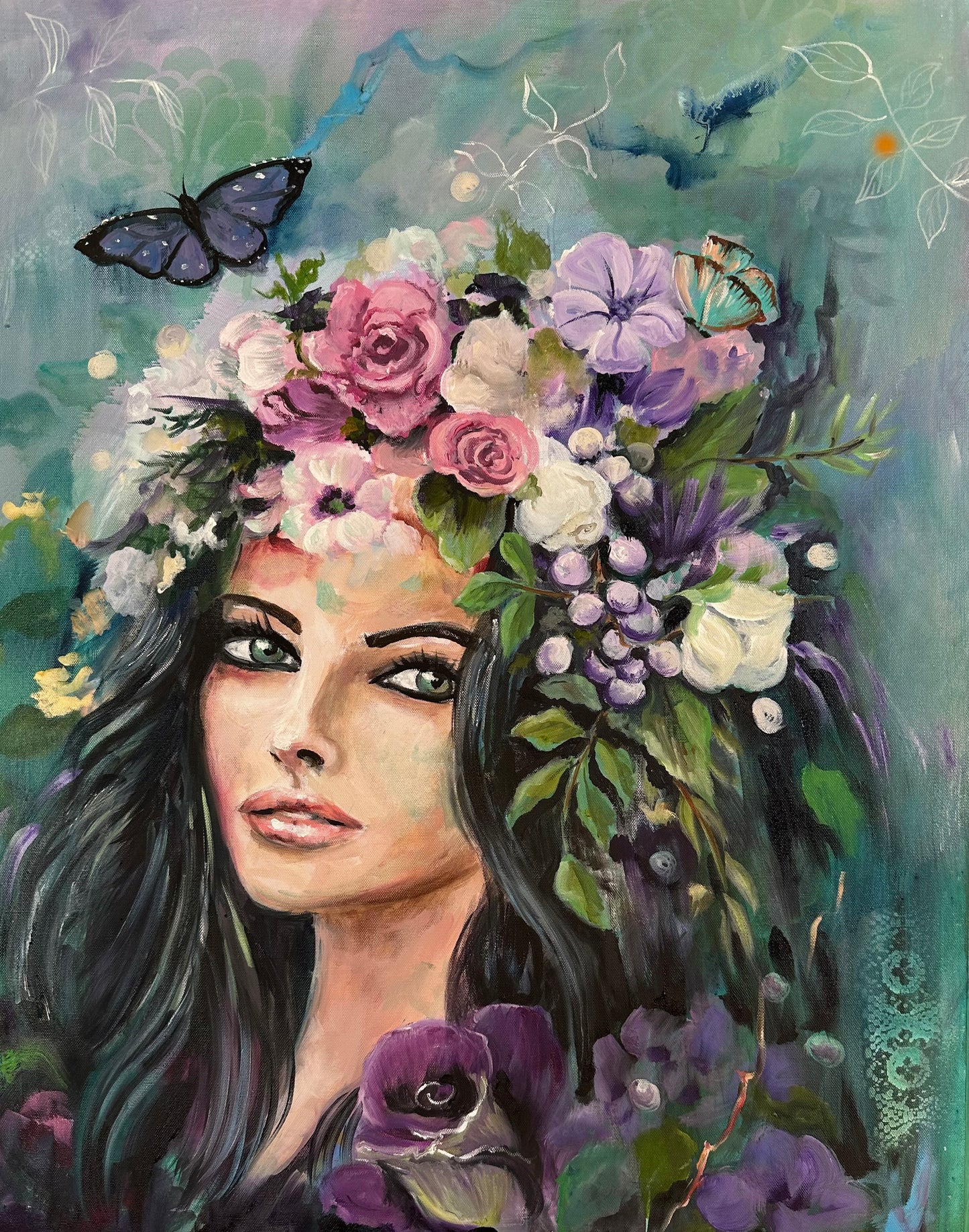 Lizzy Swallow: Summer Blossom Original Painting