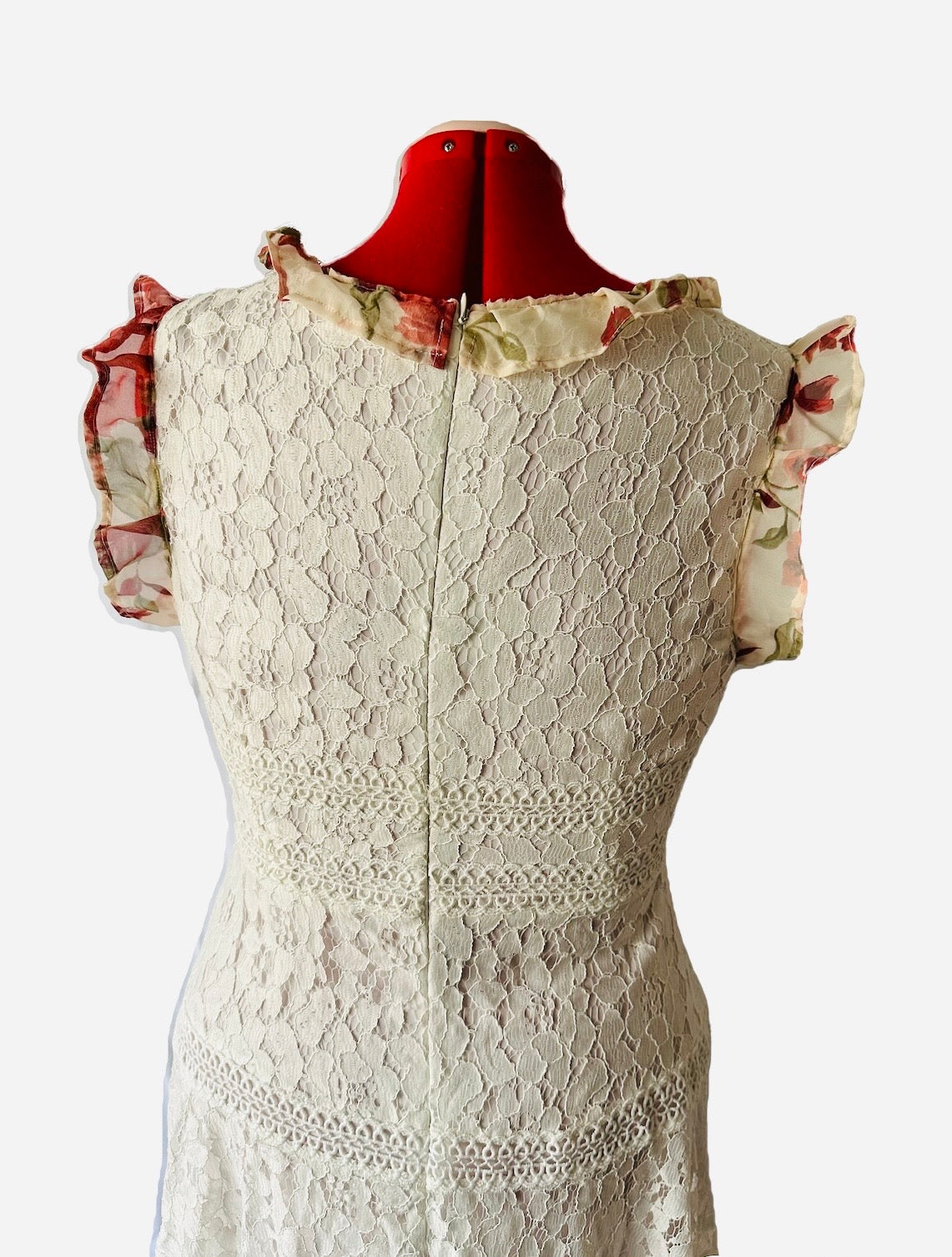 Lizzy Swallow: Upcycled Altered Lace Dress back